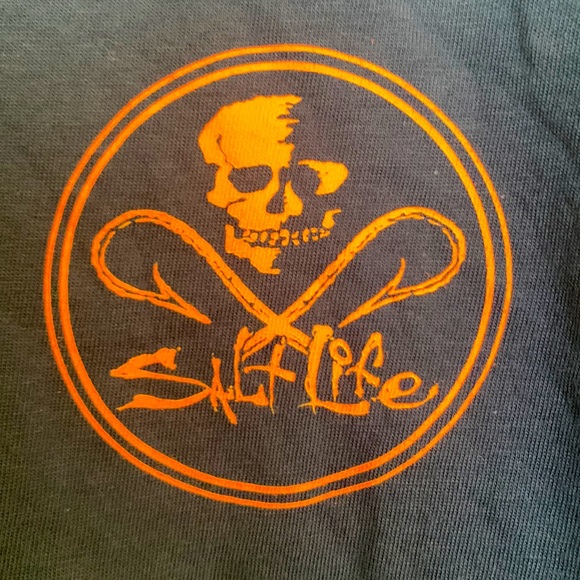 SALT LIFE Blue & Orange Youth Shirt NWT - Picture 3 of 4